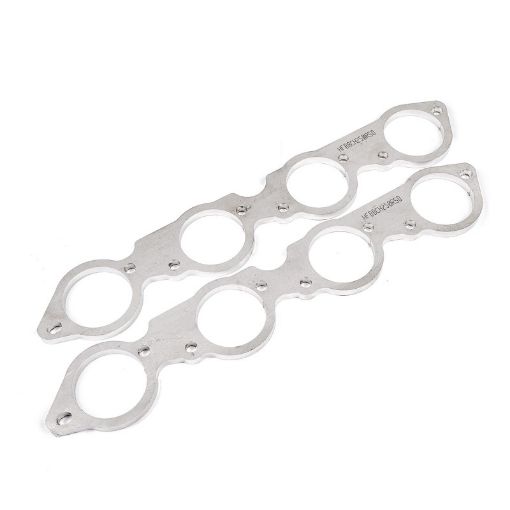 Picture of Stainless Works BBC Round Port 304SS Exhaust Flanges 2 - 38in Primaries (Raised Port Heads Only)