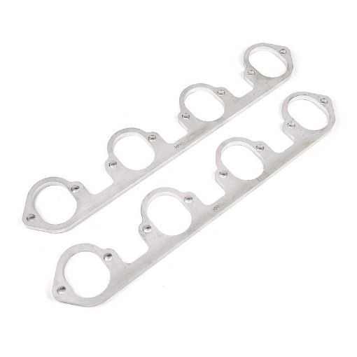 Picture of Stainless Works Big Block Ford Flat Tall Oval Port Header 304SS Exhaust Flanges 2 - 14in Primaries