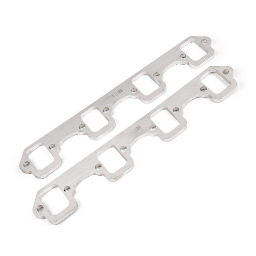 Picture of Stainless Works SBF Rectangular Shaped Port Header 304SS Exhaust Flanges 1 - 78in Primaries (2in BP)