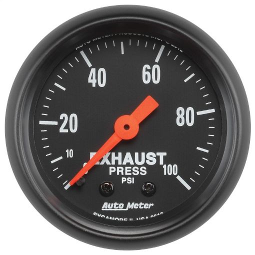 Picture of Autometer Z Series 2 - 116in 0 - 100 PSI Mechanical Exhaust Pressure Gauge