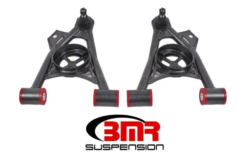 Picture of BMR 94 - 04 Ford Mustang Non - Adj. A - Arms Lower (Poly) w Spring Pocket - Black Hammertone