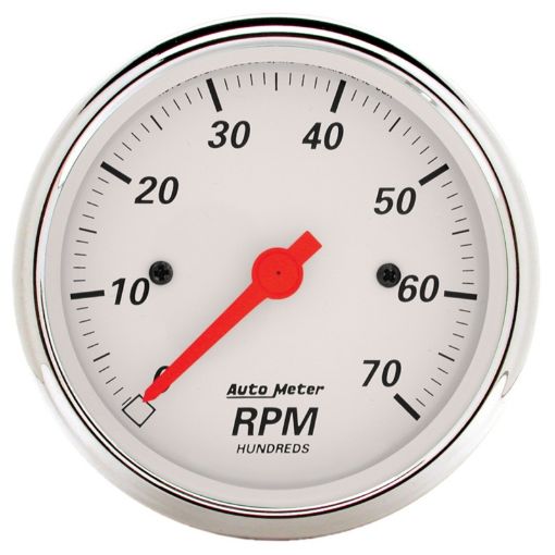 Picture of Autometer Arctic White 3 - 18in 7K RPM In Dash Tachometer Gauge