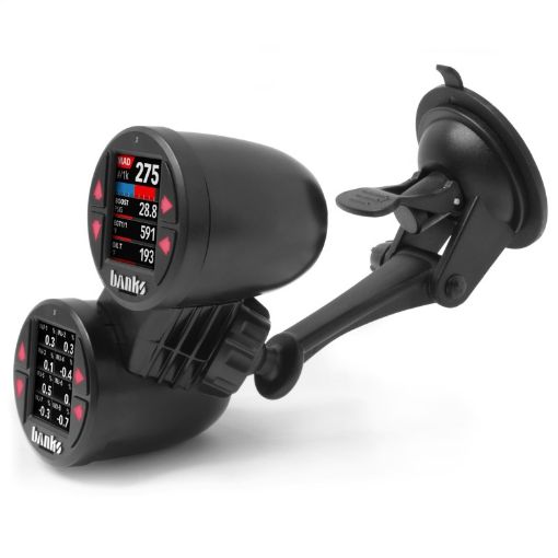 Picture of Banks Power Dual Gauge Pod Suction Mount For iDash 1.8 And 52mm Gauges