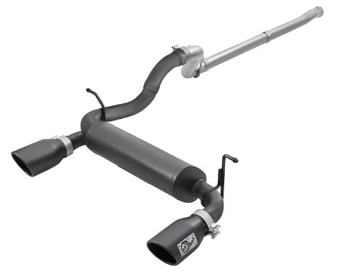 Picture of aFe Rebel Series 2.5in 409 SS Cat - Back Exhaust w Black Tips 18 - 19 Jeep Wrangler (JL) V6 3.6L