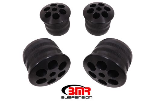 Picture of BMR 08 - 18 Dodge Challenger Aluminum Rear Cradle Bushings Kit - Black Anodized