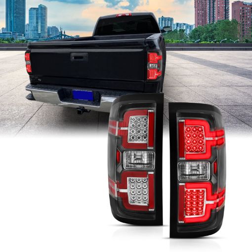 Picture of ANZO 2014 - 2018 Chevy Silverado 1500 LED Taillights Black