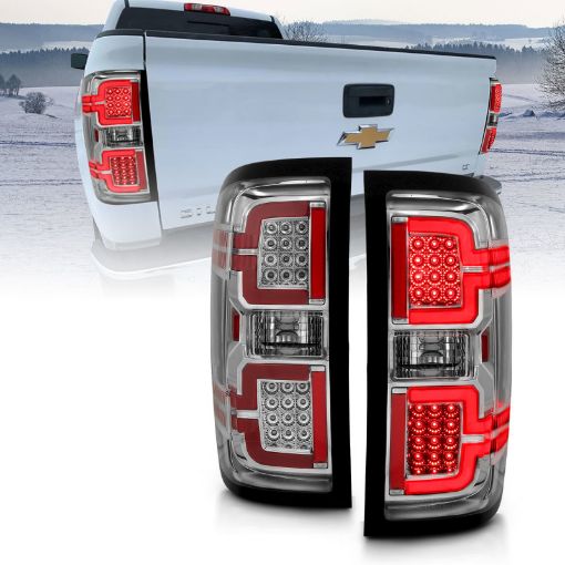 Picture of ANZO 2014 - 2018 Chevy Silverado 1500 LED Taillights Chrome