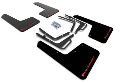 Picture of Rally Armor 17 - 20 Ford F - 150 Raptor Gen 2 Black UR Mud Flap wRed Logo