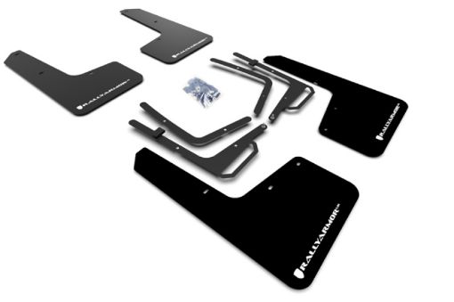 Picture of Rally Armor 17 - 20 Ford F - 150 Raptor Gen 2 Black UR Mud Flap wWhite Logo