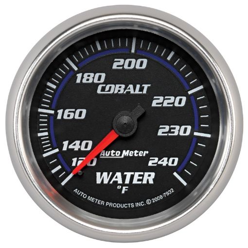Picture of Autometer Cobalt 66mm 120 - 240 Degree F Mechanical Water Temperature Gauge