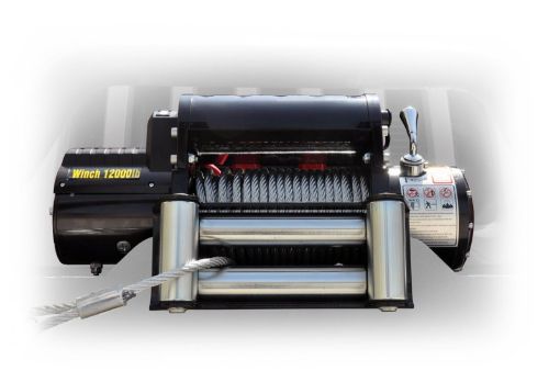 Picture of DV8 Offroad 12000 LB Winch w Steel Cable Wireless Remote - Black