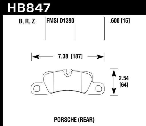 Picture of Hawk 11 - 18 Porsche Cayenne Performance Ceramic Rear Brake Pads