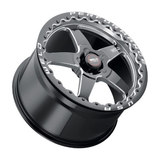 Picture of Weld Magnum Import 13x10 4x100mm BP 5in. BS Black Wheel - Black Single Beadlock MT
