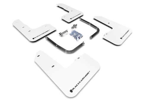 Picture of Rally Armor 19 - 22 Hyundai Veloster N White UR Mud Flap w Black Logo