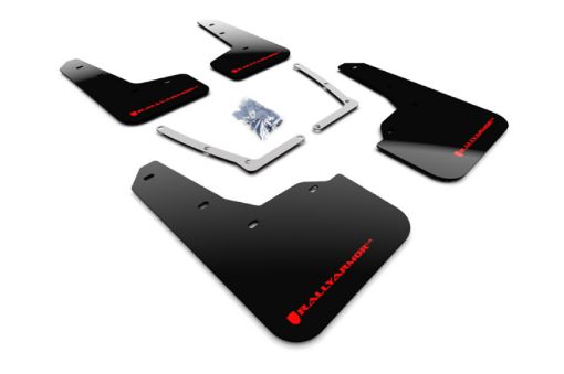 Picture of Rally Armor 16 - 21 Honda Civic Si Black UR Mud Flap wRed Logo
