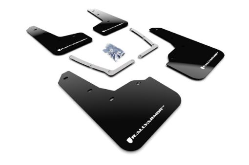 Picture of Rally Armor 16 - 21 Honda Civic Si Black UR Mud Flap wWhite Logo