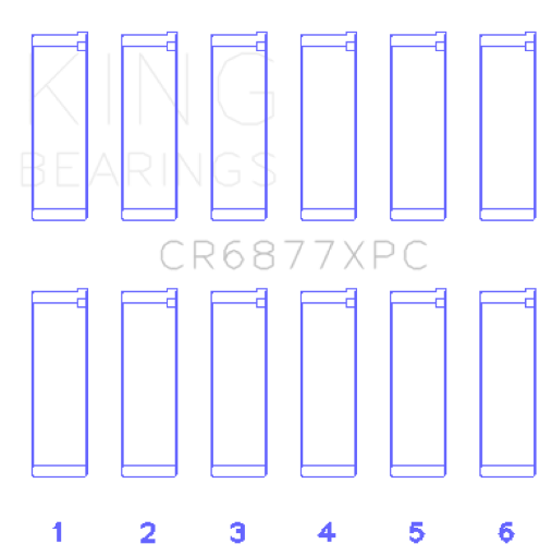 Picture of King BMW S54B32 3.2L Coated Performance Rod Bearing Set