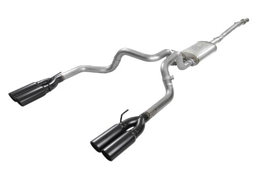 Picture of aFe Vulcan Series 3in 304 SS Exhaust Cat - Back w Black Tips 2019 GM SilveradoSierra 1500 V8 - 5.3L