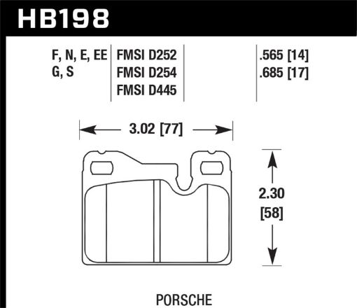 Picture of Hawk 83 - 91 Porsche 944 HPS 5.0 Rear Brake Pads