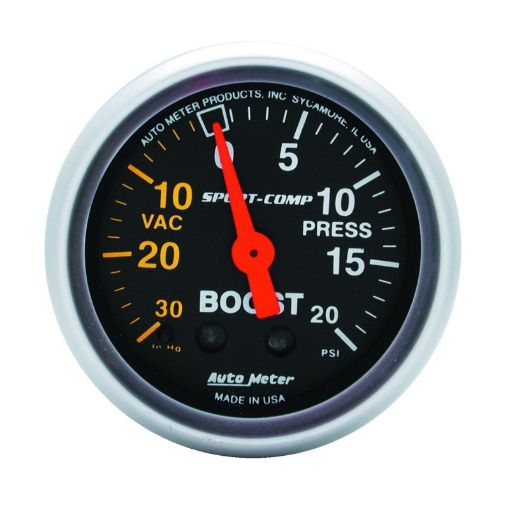 Picture of Autometer Sport - Comp 52mm 20 PSI Mechanical Boost Gauge