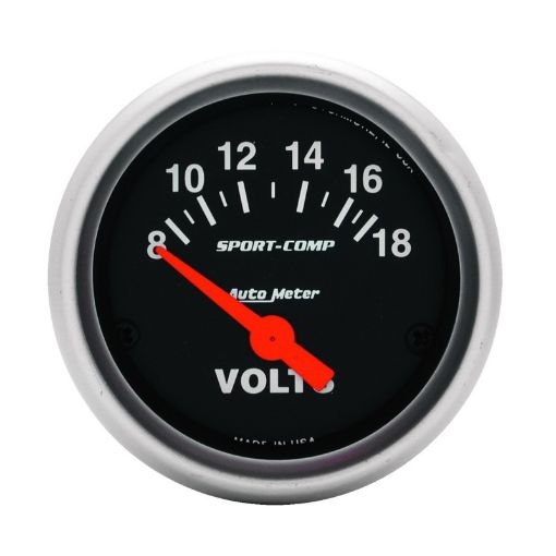 Picture of Autometer Sport - Comp 52mm 8 - 18 Volt Electronic Voltmeter Gauge