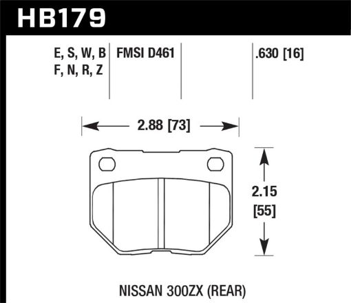 Picture of Hawk 06 - 07 WRX Blue 9012 Rear Race Pads