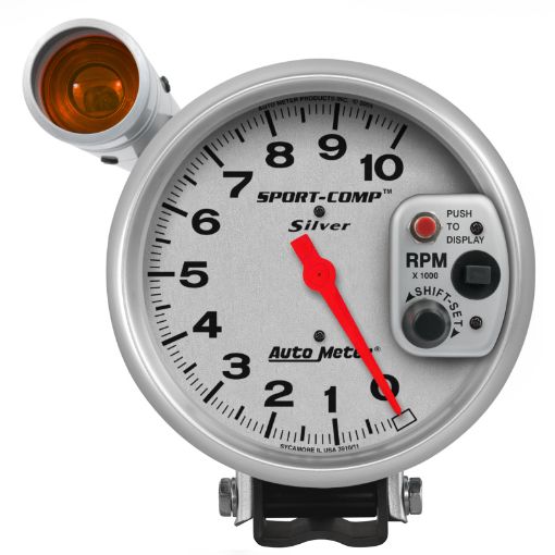 Picture of Autometer Sport - Comp 5 inch 10K RPM Shift Light Silver Tach