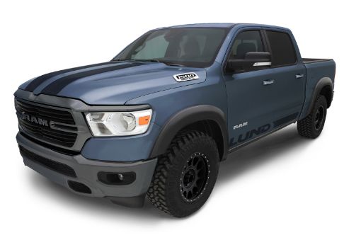 Picture of Lund 19 - 22 RAM 1500 (Excl. Rebel TRX Models) SX - Style 4pc Smooth Fender Flares - Black