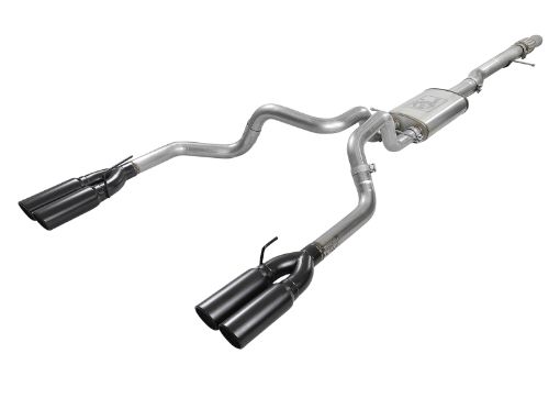 Picture of aFe Vulcan Series 4 - 3in 304SS Exhaust Cat - Back w Blk Tips 2019 GM SilveradoSierra 1500 V8 - 6.2L