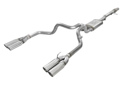 Picture of aFe Vulcan Series 4 - 3in 304SS Exhaust Cat - Back w Pol Tips 2019 GM SilveradoSierra 1500 V8 - 6.2L