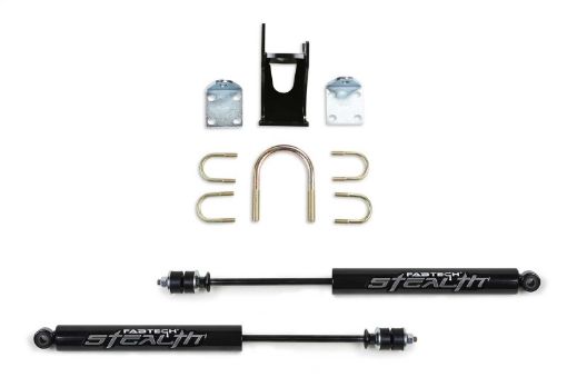 Picture of Fabtech 05 - 21 Ford F250350 4WD Dual Stealth Steering Stabilizer Kit - Opposing Style