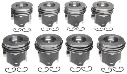 Picture of Mahle OE Ford 6.0L Diesel w Reduced Compression Distance by .010 Piston Set (Set of 8) w .03 Rings