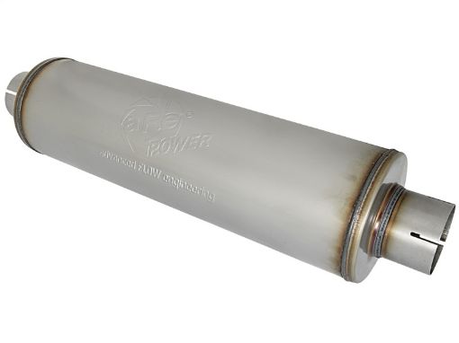 Picture of aFe MACH Force - Xp 409 SS Muffler 3 - 12in ID CenterCenter x 7in Dia x 24in L - Round Body