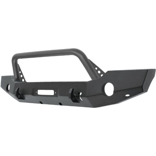 Picture of Westin 18 - 19 Jeep Wrangler JL WJ2 Full Width Front Bumper wBull Bar Textured Black