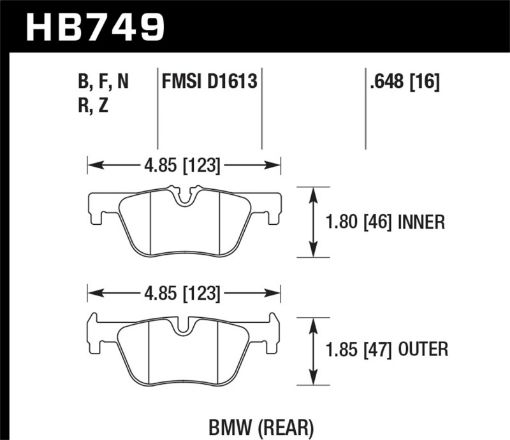 Picture of Hawk 13 - 14 BMW 328i328i xDrive 2014 428i428i xDrive PC Rear Brake Pads