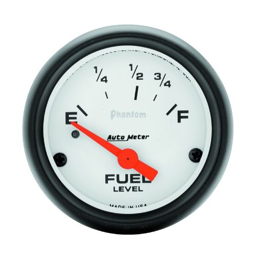Picture of Autometer Phantom 52mm 73 Ohm Empty - 10 Ohm Fuel Short Sweep Electric Fuel Level Gauge