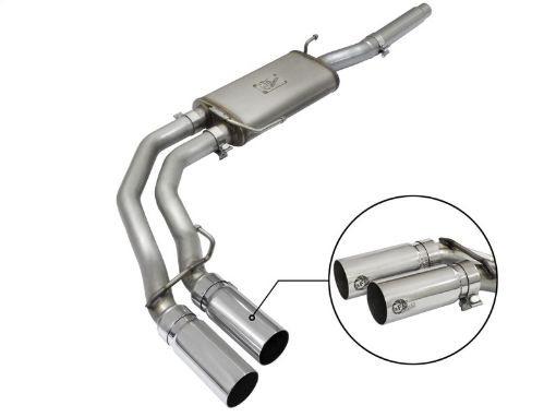Picture of aFe Rebel Exhausts Cat - Back SS Ford F - 150 04 - 08 V8 4.65.4L w Polished Tips