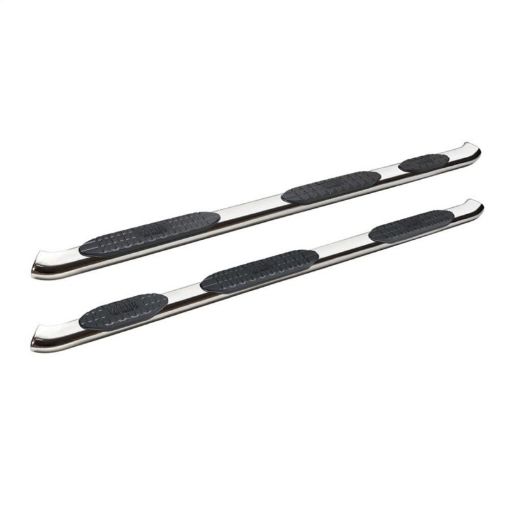 Picture of Westin 2019 Chevrolet Silverado Crew Cab PRO TRAXX 5 W2W Oval Nerf Step Bars - Stainless Steel
