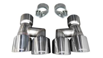 Picture of Corsa 18 - 23 4.0in Twin Tip Polished Pro - Series Tip Kit Fits No - Valve Mustang Exhaust Clamps Inc