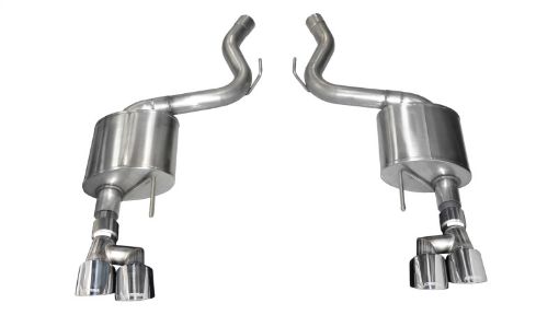 Picture of Corsa 18 - 19 Ford Mustang 5.0L 3in Touring Axle - Back Dual Rear Exit 4in Polished Pro - Series T
