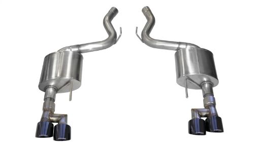 Picture of Corsa 18 - 19 Ford Mustang 5.0L 3in Touring Axle - Back Dual Rear Exit w 4in Black PVD Pro - Seri