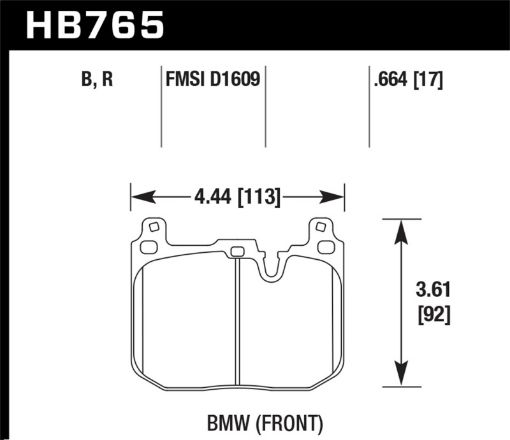 Picture of Hawk 2017 BMW 440iM2 - 4 Black HP Plus Front Brake Pads