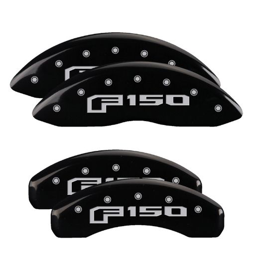Picture of MGP 4 Caliper Covers Engraved Front Rear Oval LogoFord Black Finish Silver Char 2013 Ford F - 150