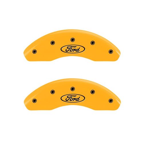Picture of MGP 2 Caliper Covers Engraved Front Oval LogoFord Yellow Finish Blk Char 2002 Ford Ranger