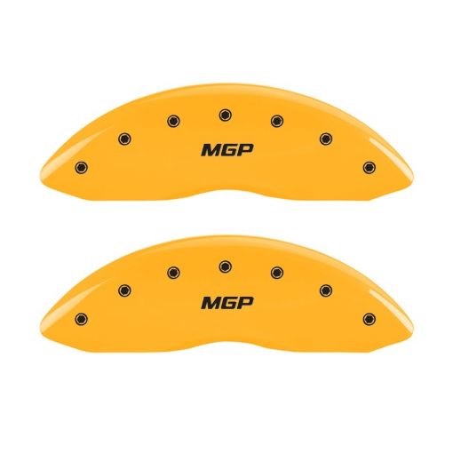 Picture of MGP 2 Caliper Covers Engraved Front MGP Yellow Finish Black Char 1998 Ford E - 150 Econoline