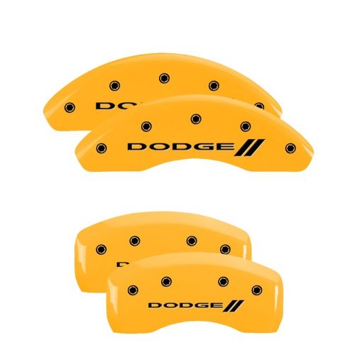 Picture of MGP 4 Caliper Covers Engraved F R w StripesDodge Yellow Finish Black Char 2001 Dodge Stratus