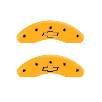 Picture of MGP 2 Caliper Covers Engraved Front Bowtie Yellow Finish Black Char 2006 Chevrolet HHR