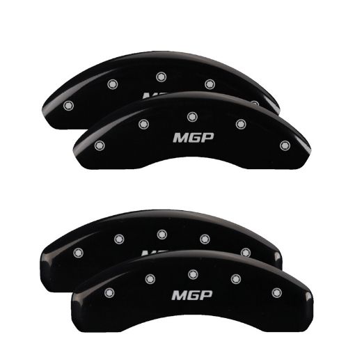 Picture of MGP 4 Caliper Covers Engraved Front Rear MGP Black Finish Silver Char 2019 Toyota CH - R