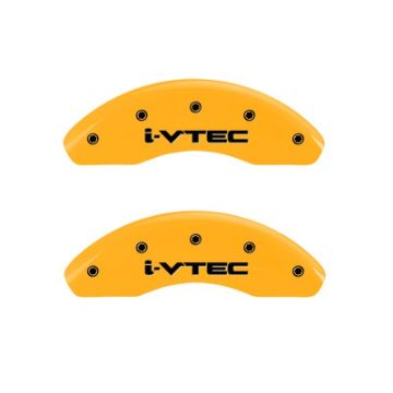 Picture of MGP 2 Caliper Covers Engraved Front I - Vtec Yellow Finish Black Characters 2009 Honda Civic