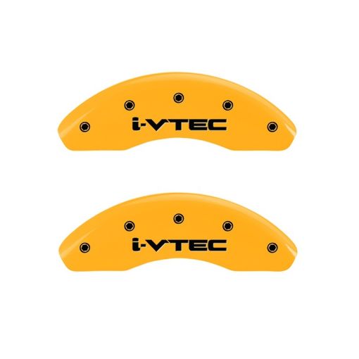 Picture of MGP 2 Caliper Covers Engraved Front I - Vtec Yellow Finish Black Characters 2009 Honda Civic